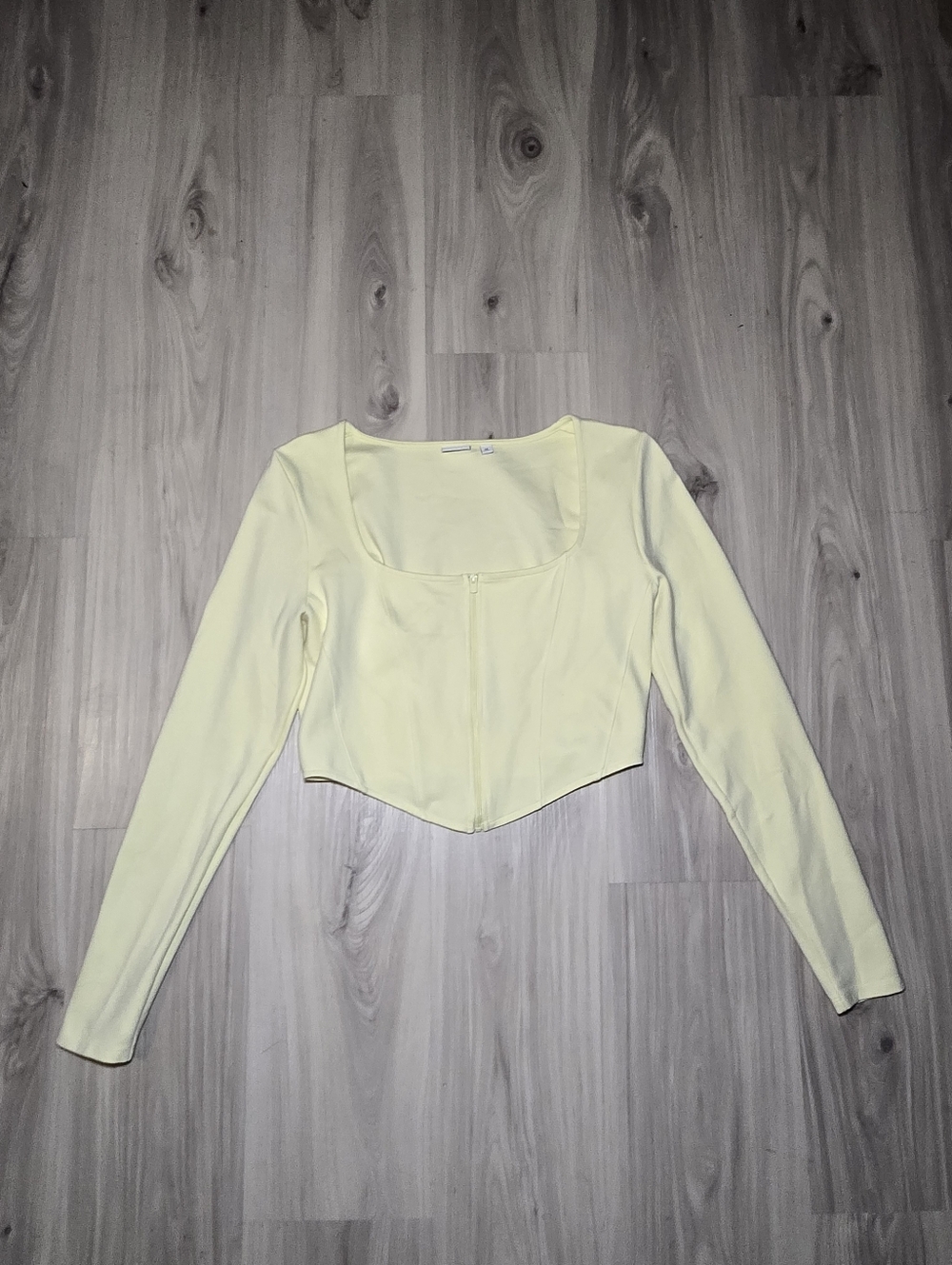 Aritzia Sunday Best Hush Zip Front Corset Top - Popular Butter Yellow - Size M